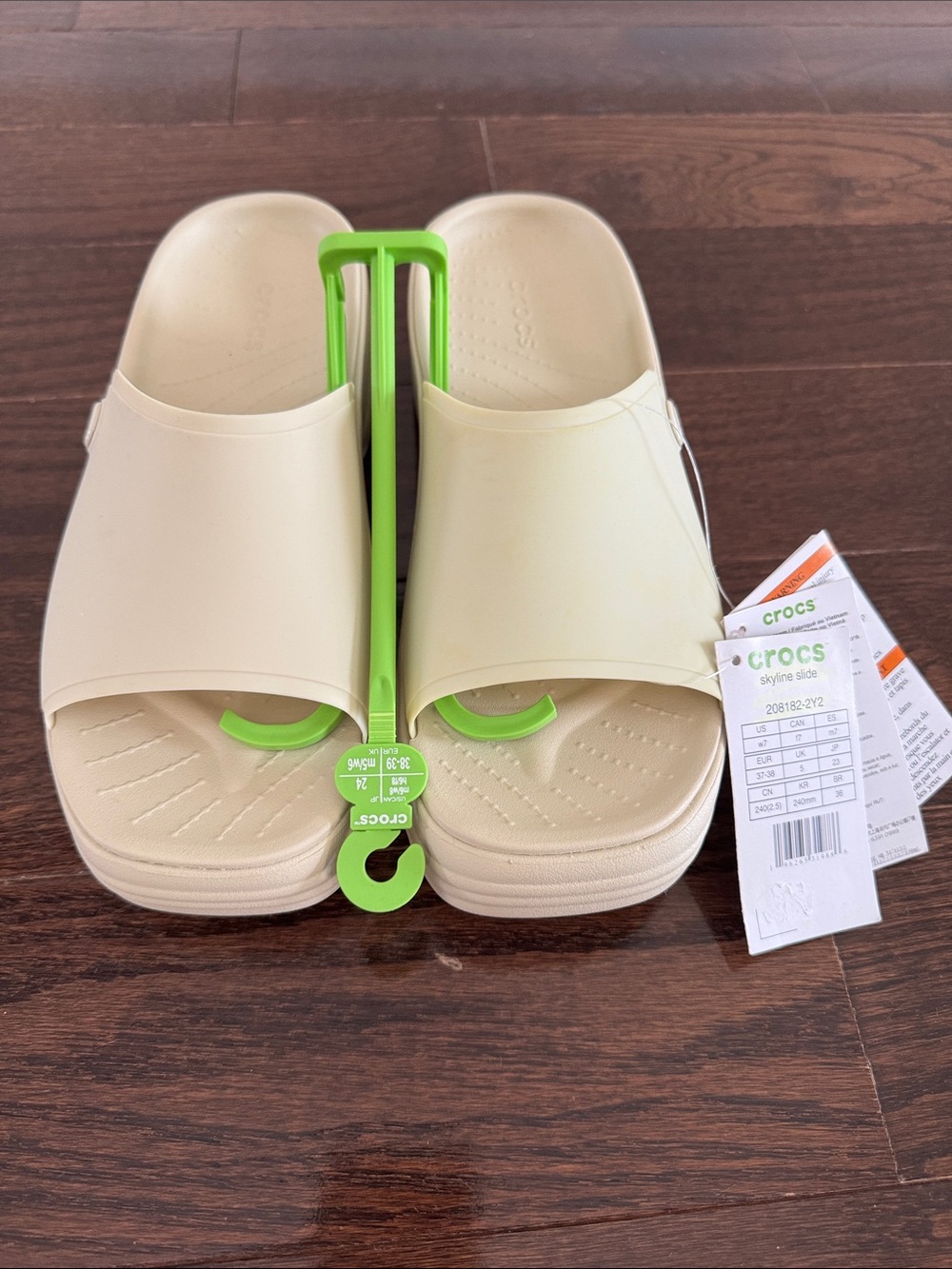 Crocs Skyline Slide Bone Sandals New